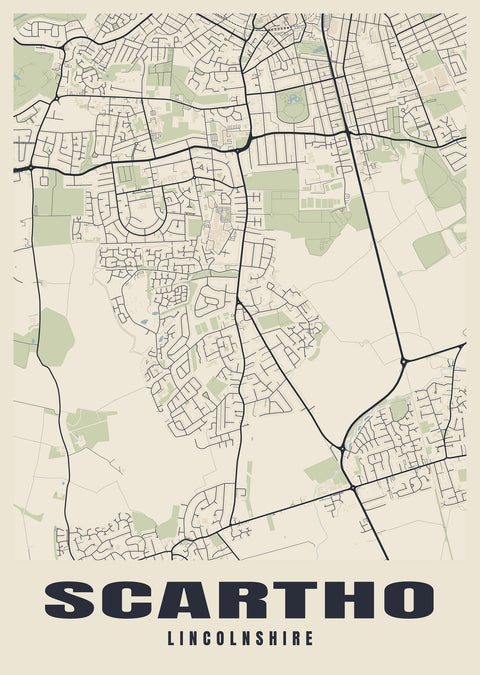Scartho Street Map Poster