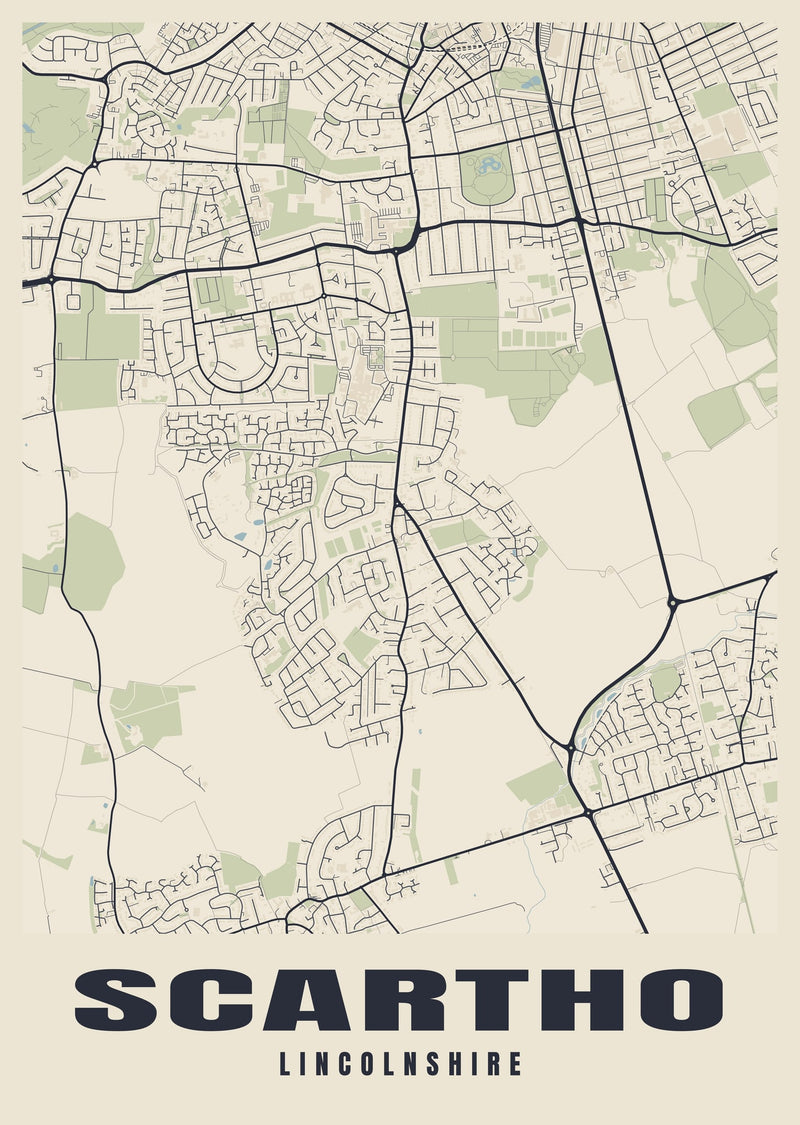 Scartho Street Map Poster