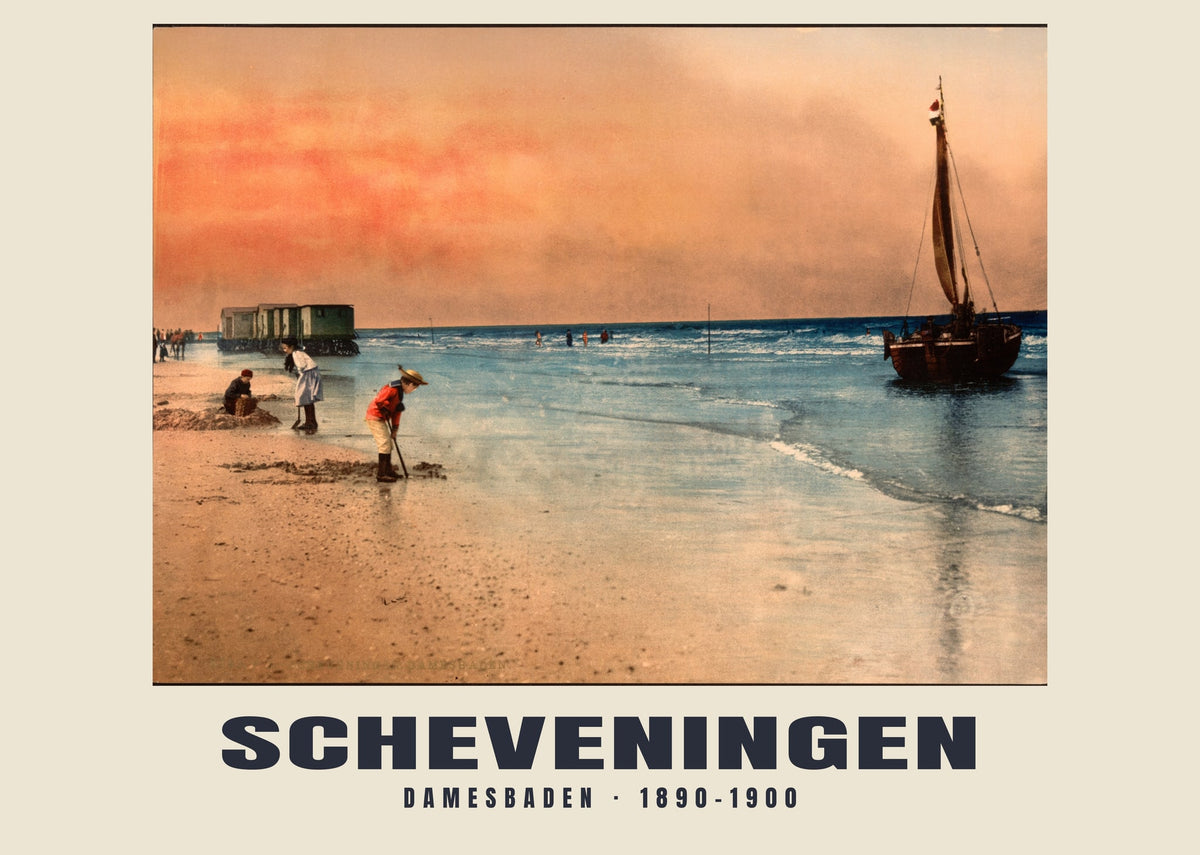 Damesbaden, Scheveningen, 1890–1900 heritage photograph