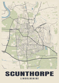 Street map poster of Scunthorpe, Lincolnshire