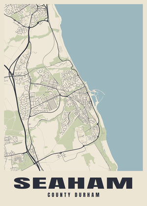 Seaham Street Map Poster