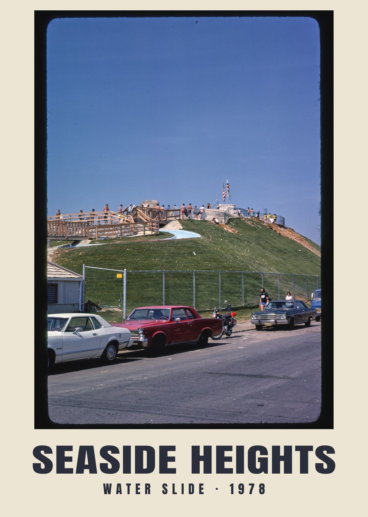Water slide, Seaside Heights, 1978 heritage photograph