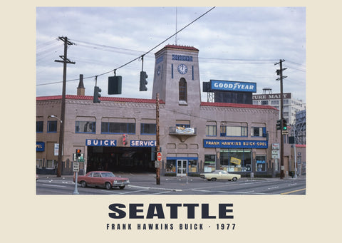 Frank Hawkins Buick, Seattle — 1977 · Historic photograph print