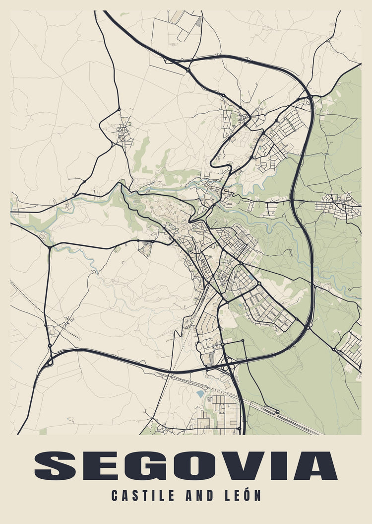 Segovia Street Map Poster