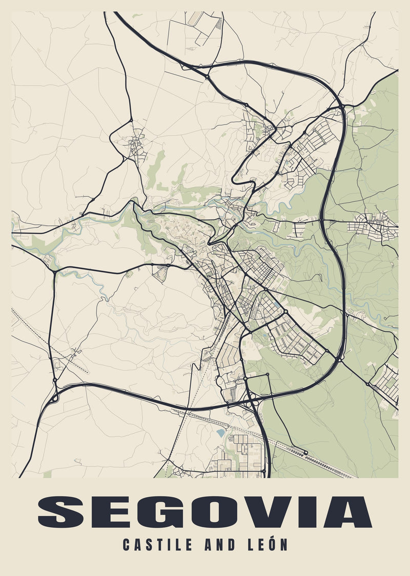 Segovia Street Map Poster