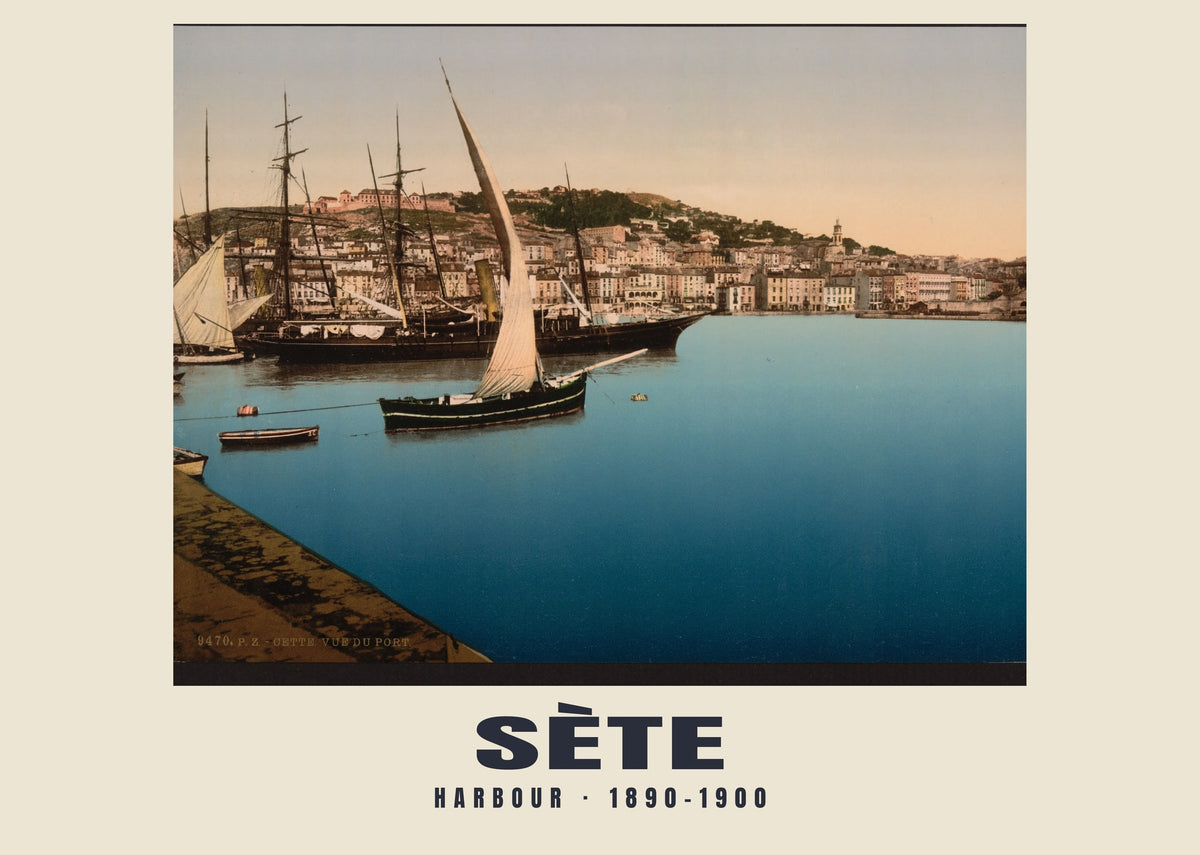 Harbour, Sète, 1890–1900 heritage photograph