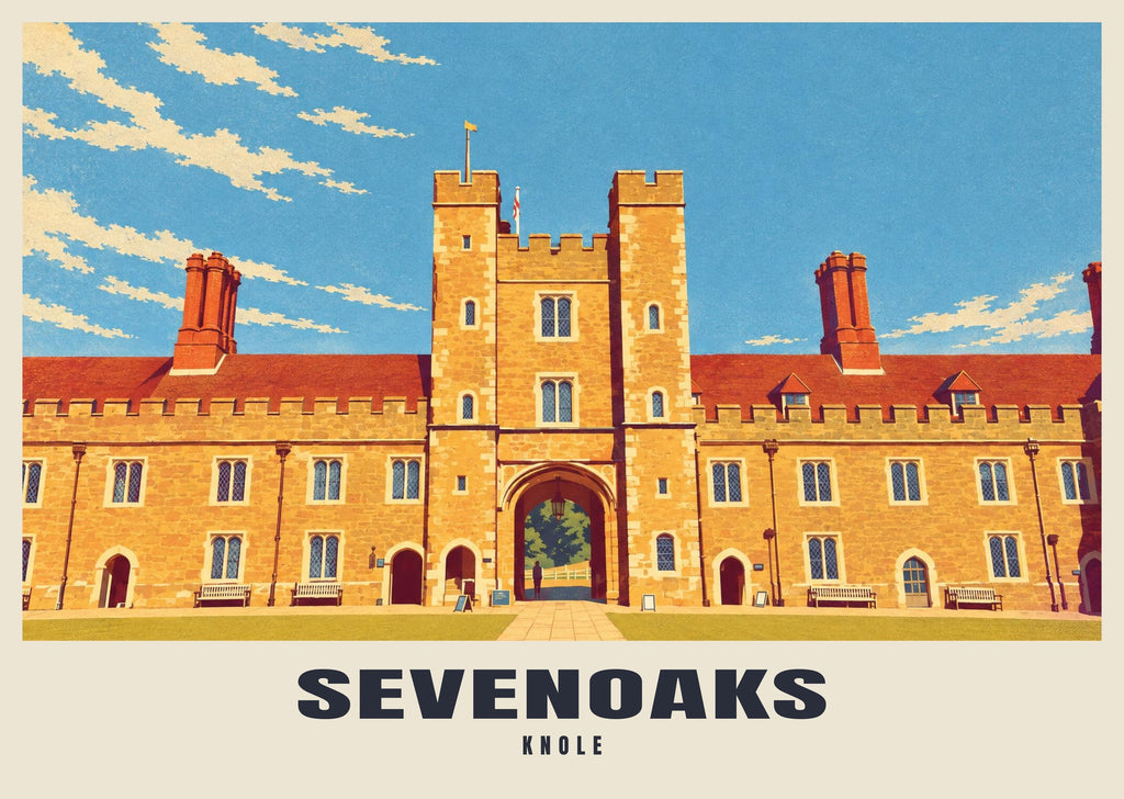 Knole, Sevenoaks poster, Retro Railway style