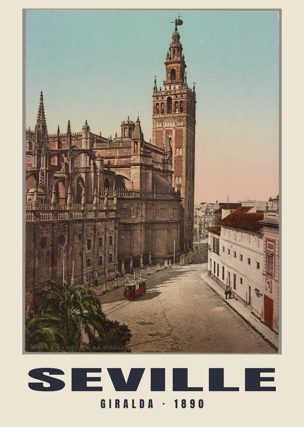 Giralda, Seville — 1890 · Vintage photochrom print