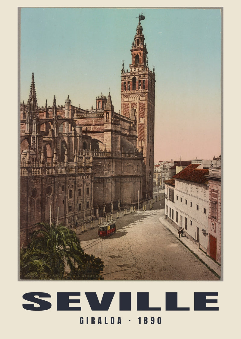 Giralda, Seville — 1890 · Vintage photochrom print
