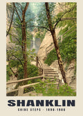 Chine Steps, Shanklin — Vintage photochrom print, 1890–1900