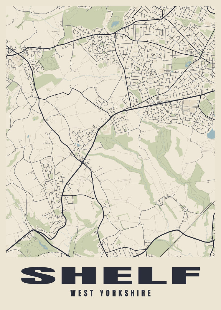 Shelf Street Map Poster