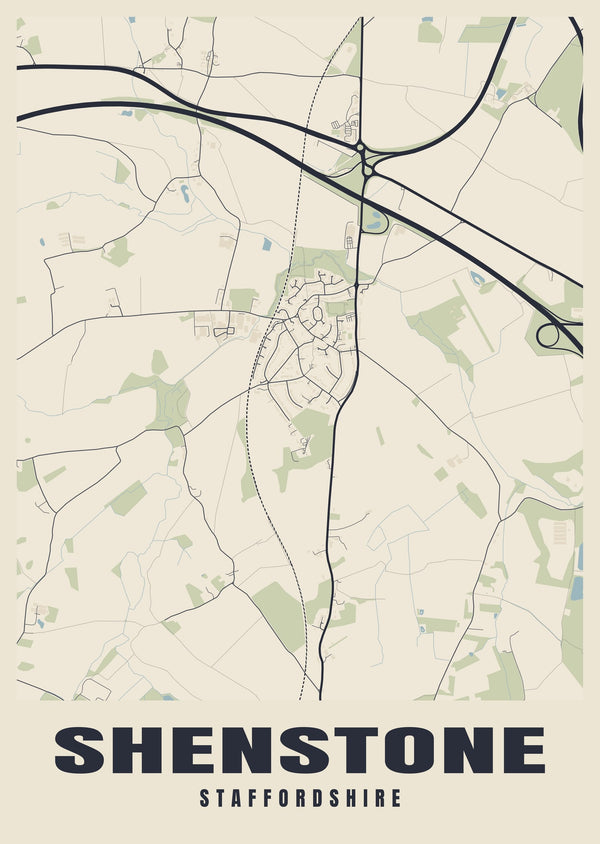 Shenstone Street Map Poster