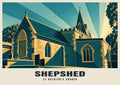 St Botolph’s Church, Shepshed poster, Art Deco style