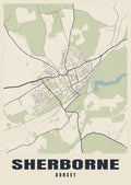 Street map poster of Sherborne, Dorset
