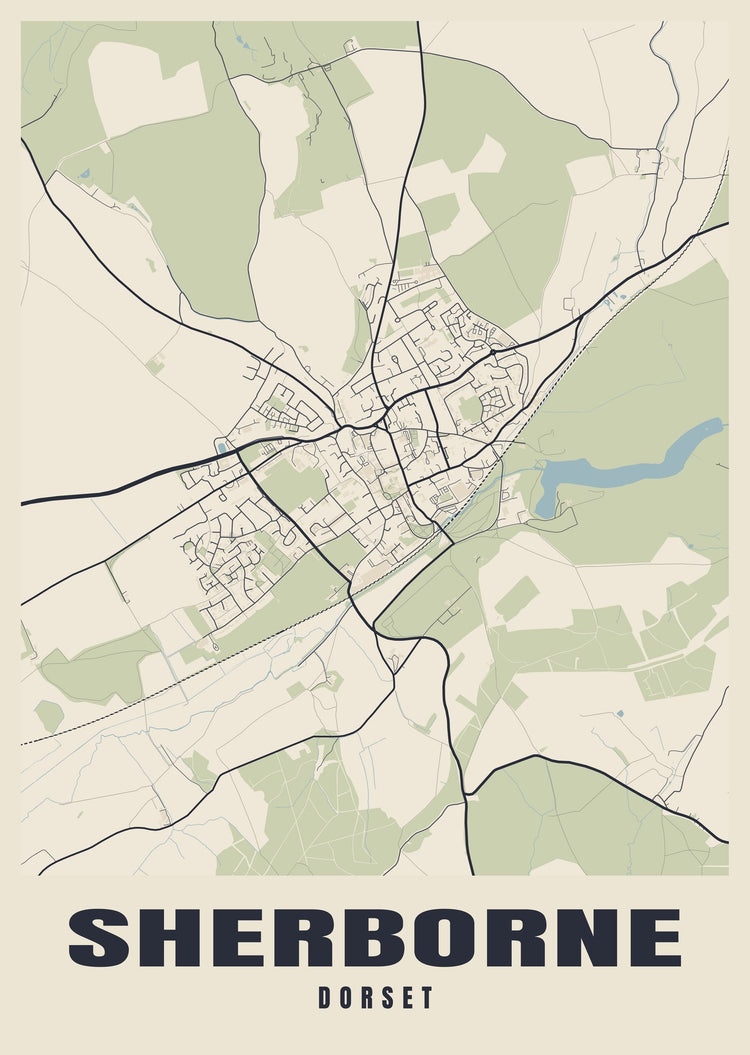 Sherborne Street Map Poster