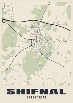 Shifnal Street Map Poster