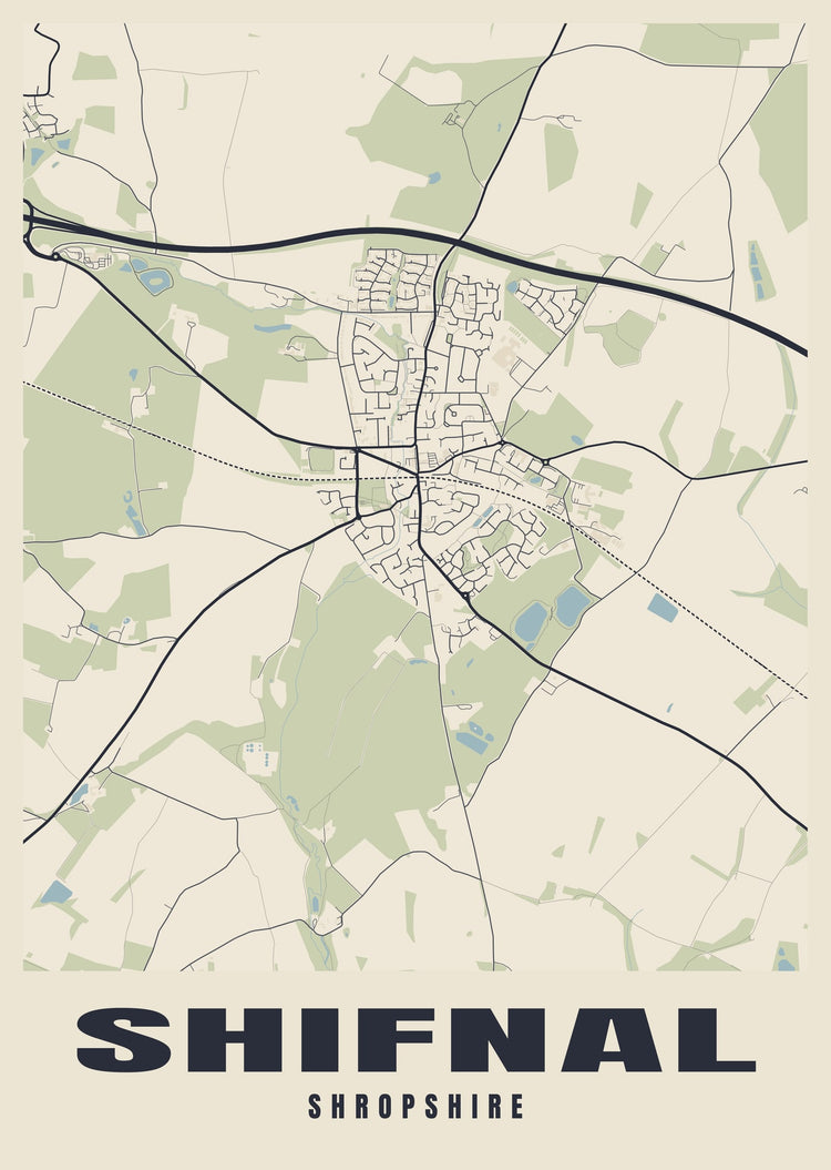 Shifnal Street Map Poster