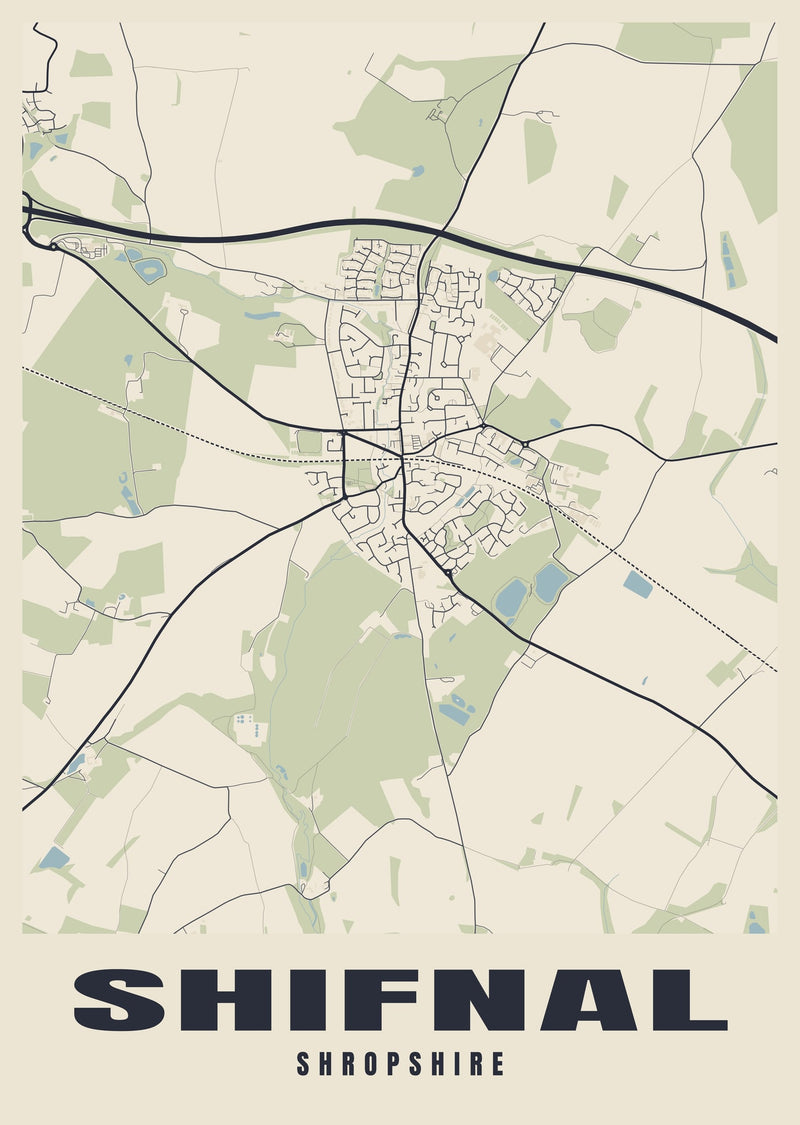 Shifnal Street Map Poster