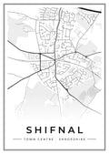 Street map poster of Shifnal town centre, Shropshire