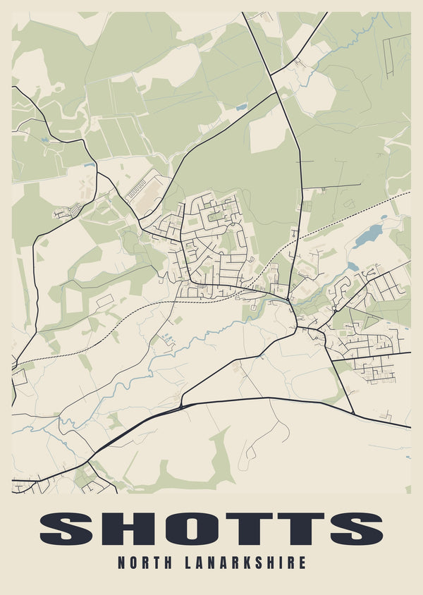 Shotts Street Map Poster