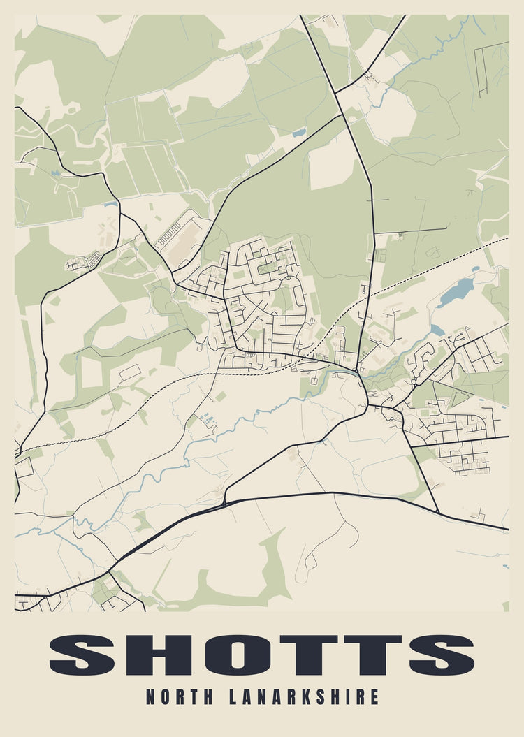 Shotts Street Map Poster