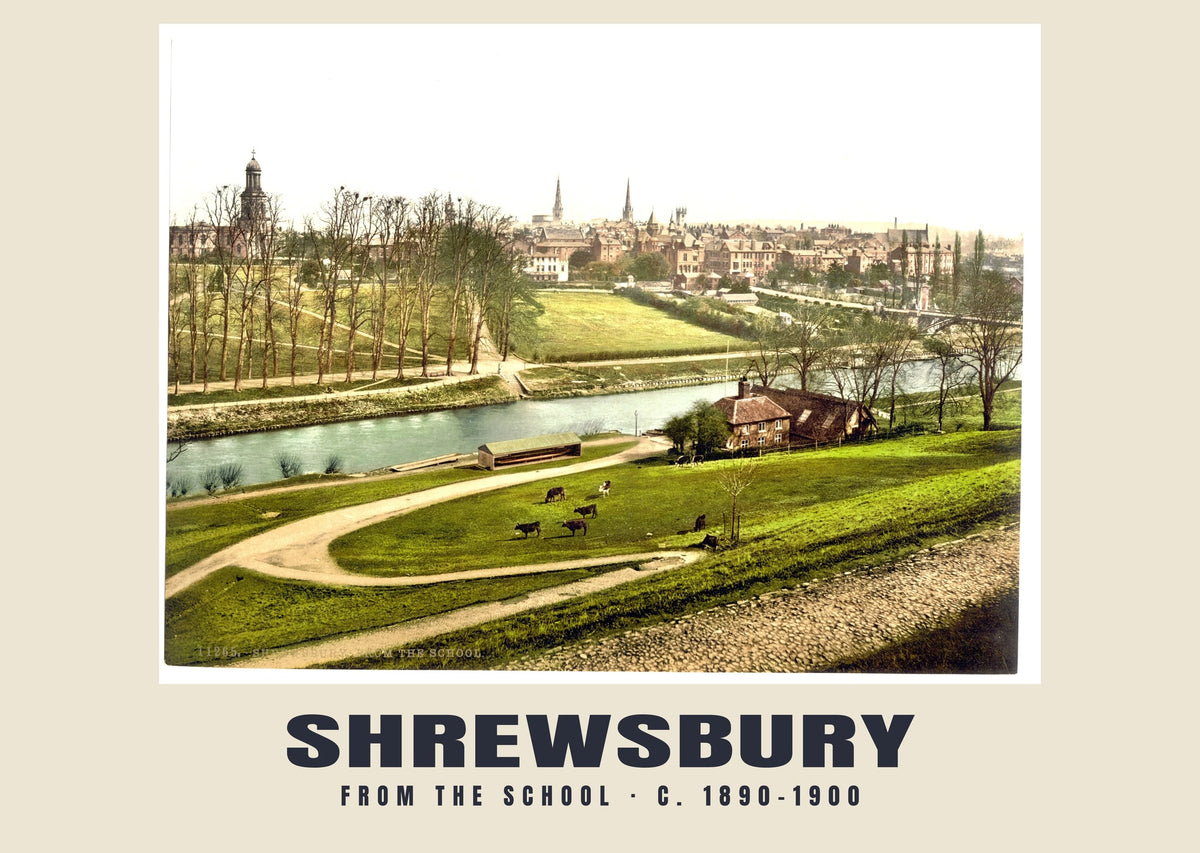 From the school, Shrewsbury, c. 1890–1900 heritage photograph