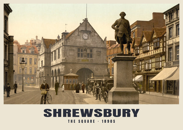 The Square, Shrewsbury, c. 1890–1900 Heritage Print