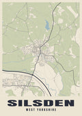 Street map poster of Silsden, West Yorkshire