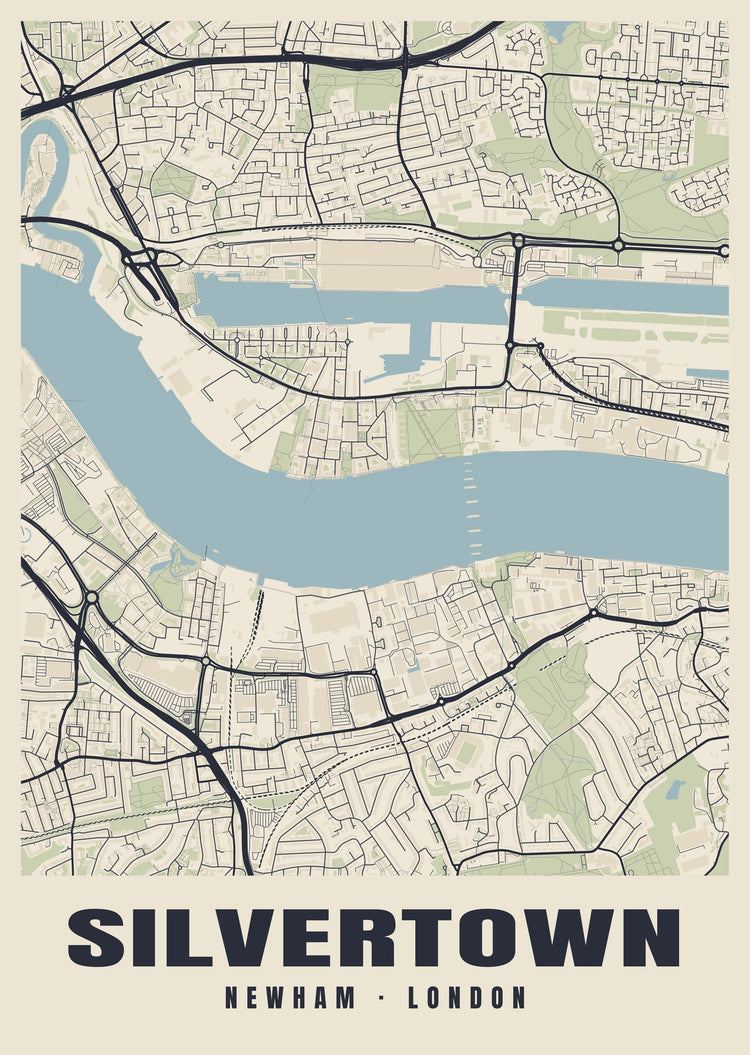 Silvertown Heritage Street Map Poster