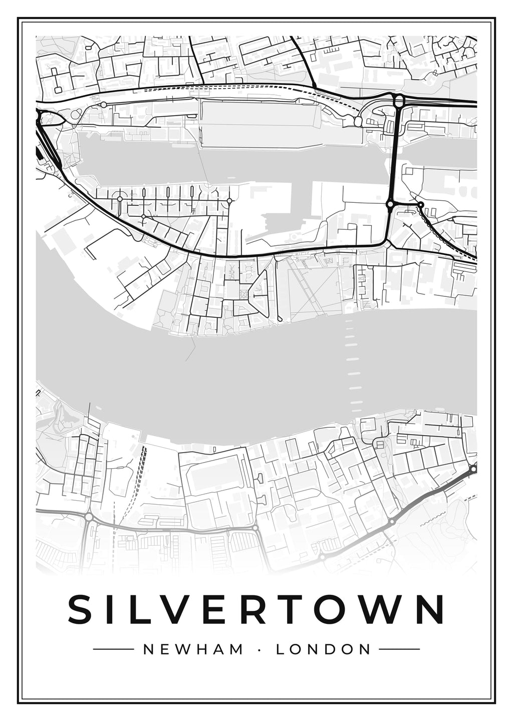Street map poster of Silvertown, Newham, London