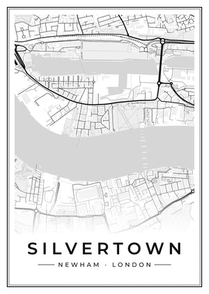 Silvertown Street Map Poster