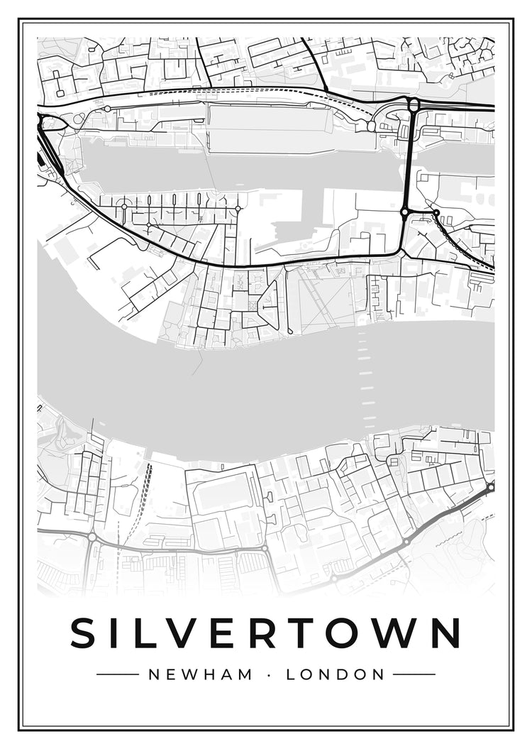 Silvertown Street Map Poster