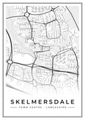 Street map poster of Skelmersdale town centre, Lancashire
