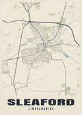 Street map poster of Sleaford, Lincolnshire