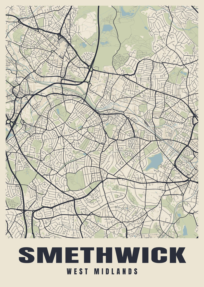 Smethwick Street Map Poster