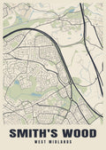 Street map poster of Smith's Wood, West Midlands