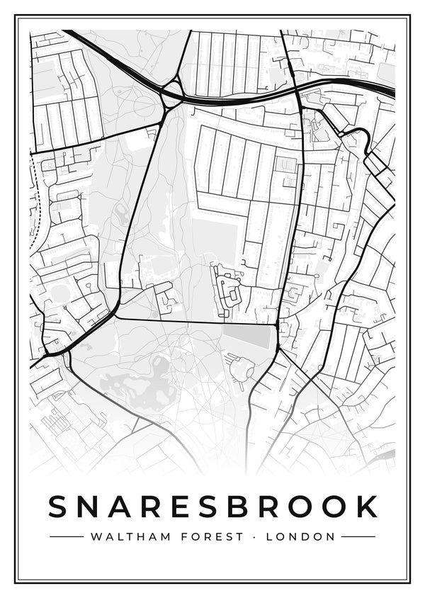 Snaresbrook Street Map Poster