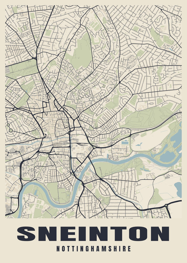 Sneinton Street Map Poster