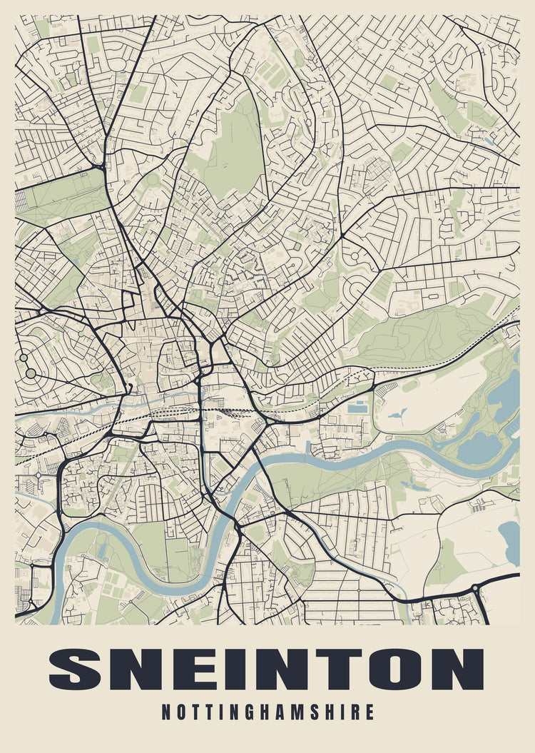 Sneinton Street Map Poster