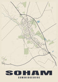 Street map poster of Soham, Cambridgeshire