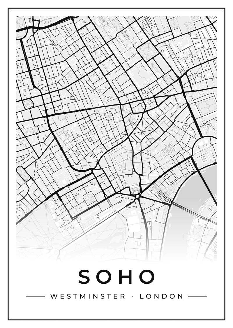 Soho Street Map Poster