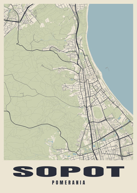 Sopot Street Map Poster