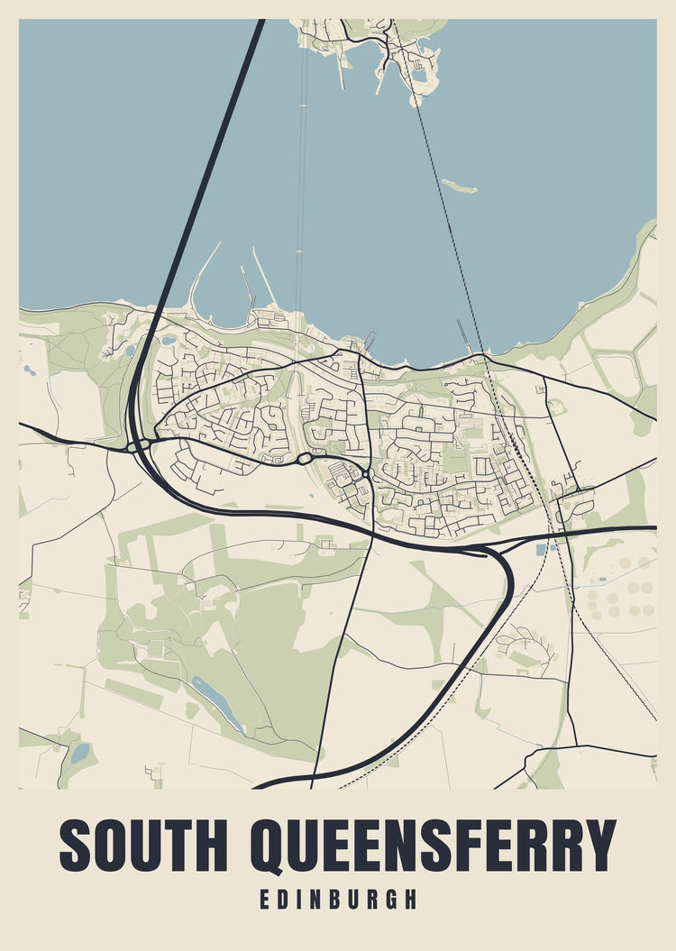 South Queensferry Street Map Poster