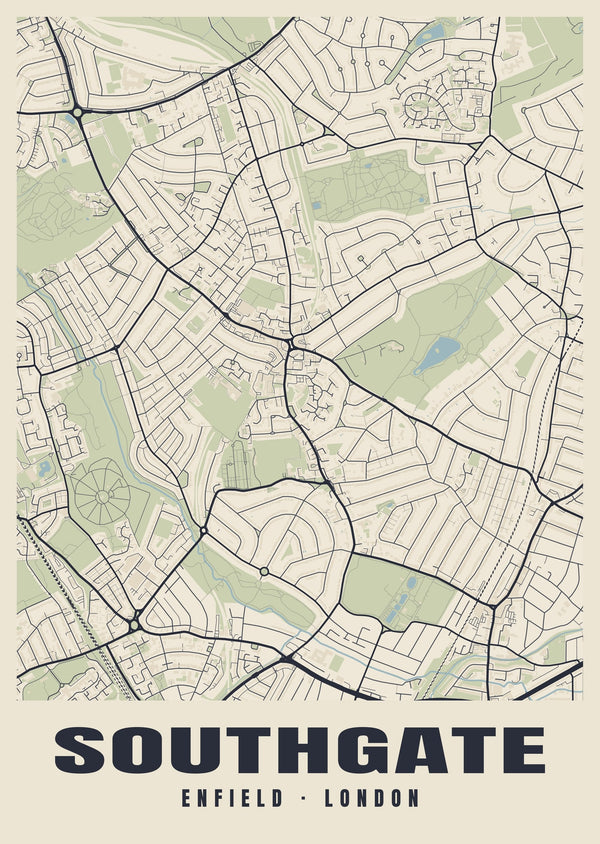 Southgate Heritage Street Map Poster