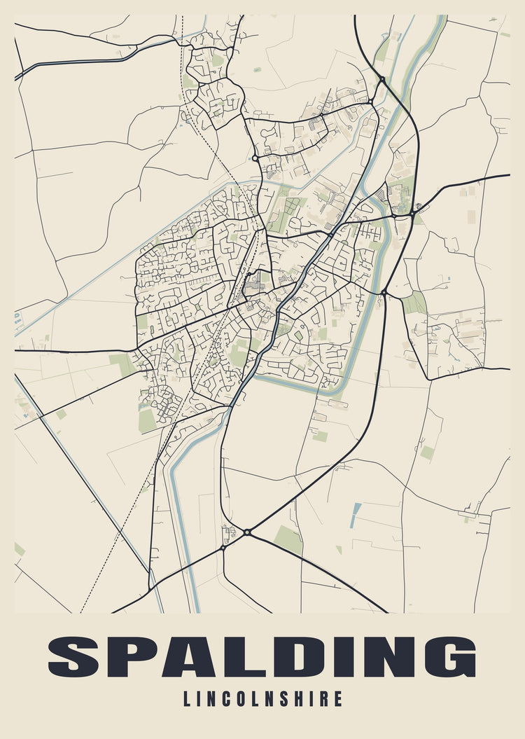 Spalding Street Map Poster