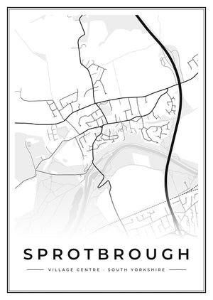 Sprotbrough Village Centre Street Map Poster