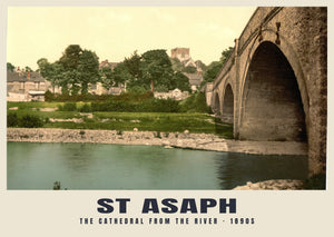 The Cathedral from the River, St Asaph, c. 1890–1900 Heritage Print