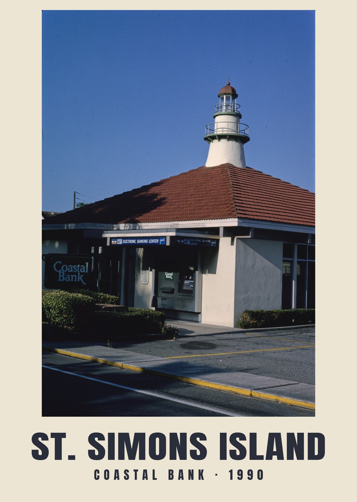 Coastal Bank, St. Simons Island, 1990 heritage photograph