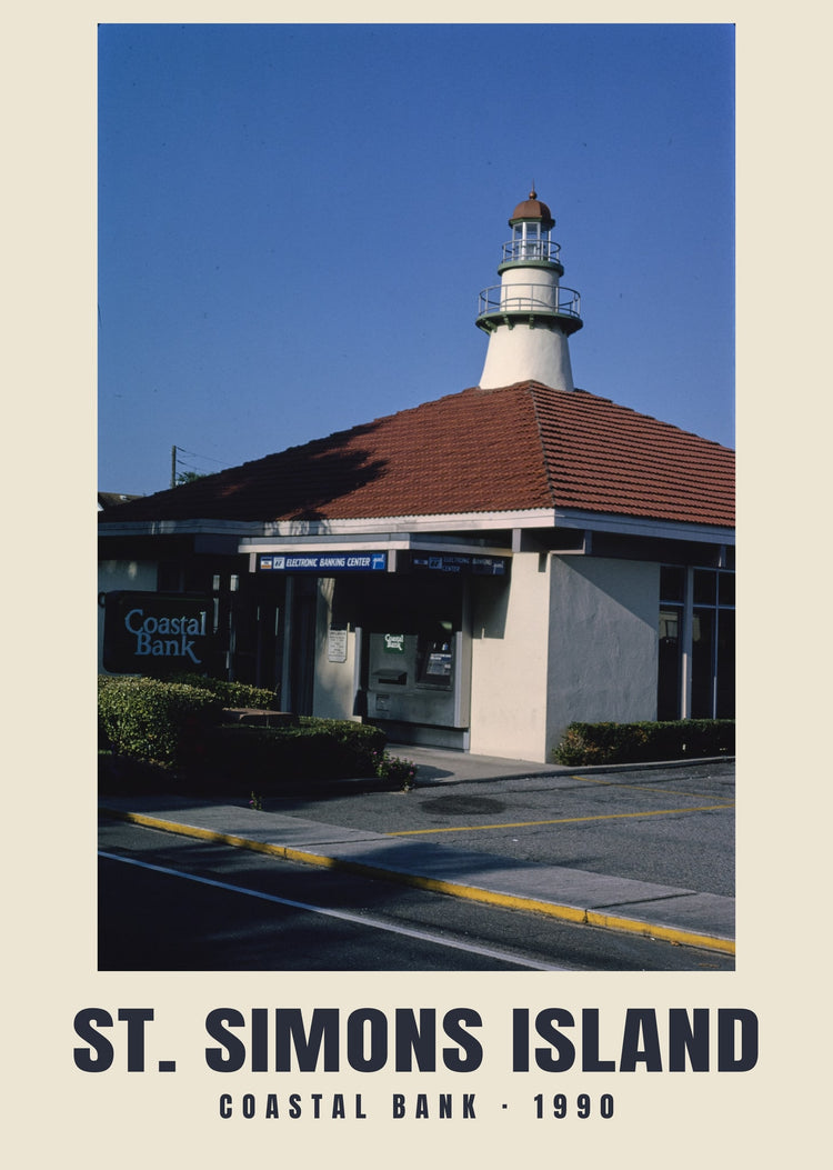 Coastal Bank, St. Simons Island, Georgia — 1990 · Historic photograph print