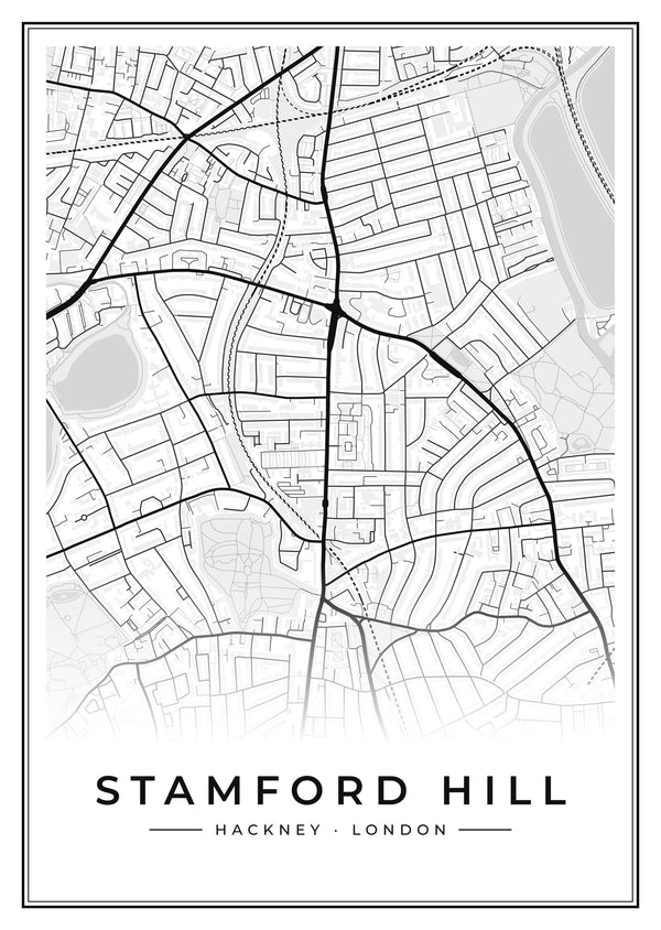 Stamford Hill Street Map Poster